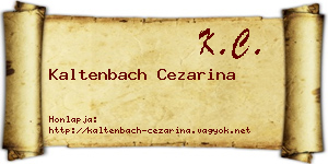 Kaltenbach Cezarina névjegykártya